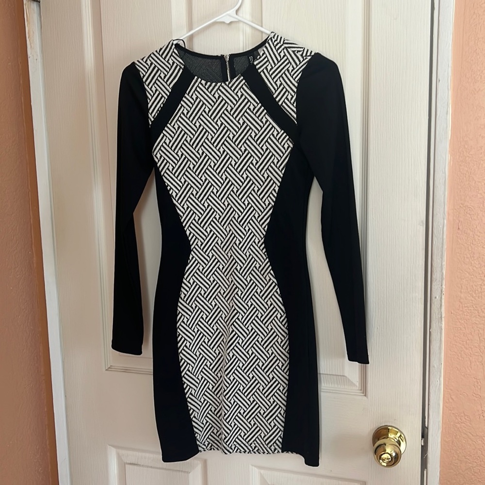 Sexy short elastic black dress